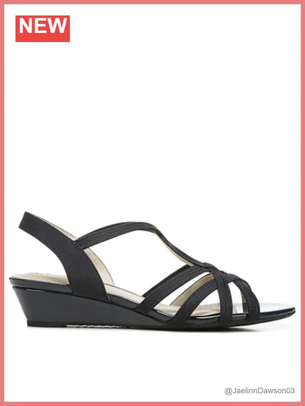 Wedge Sandals with Rhinestone Embellishment and Padded Insole